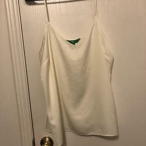 White silk tank top
